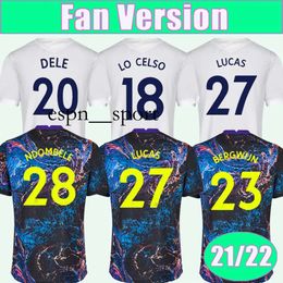 espnsport 21 22 KANE SON LAMELA Mens Home White Soccer Jerseys DELE ERIKAEN VERTONGHEN Away Football Shirt LINGARD SISSOKO LLORENTE Uniforms