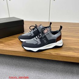 Playoff Leather Sneaker BERLUTI Mens Casual Shoes Blue Question Mens Shadow Knitted Sports Shoes Trendy and Handsome Not Tight Foot Covers Wearing Mesh Shoes fo HBC1