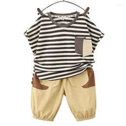 Clothing Sets Summer Clothes Boys Striped Pattern For Tshirt Short Boy Casual Style Childrens