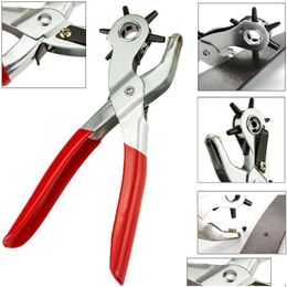 Other Hand Tools 50Pcs Leather Belt Hole Punch Plier Eyelet Puncher Revoe Sewing Hine Bag Setter Tool Watchband Strap Leathercraft D Dhedf