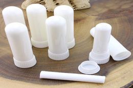 100Pcs Inhaler Stick Essential Oil Aromatherapy White Nasal Inhaler Tubes Empty Blank Nasal Inhalers for Essential Oils5748009