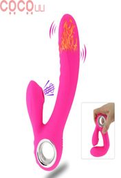 Clit Sucker G Spot Dildo Vibrator 10 Strong Vibration Sex Toys for Women Dual Stimulation 2 in 1 Clitoral Sucking Stimulator Y20046891026