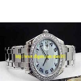 store361 new arrive watches 39mm Platinum PEARLMASTER Glacier Blue Wave Arabic 18946229U