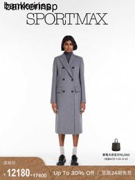 Alpaca Coat Maxmaras Wool Coat Same Material ((End Selection) Sportmax 2023 Autumn/Winter breasted 2016033306