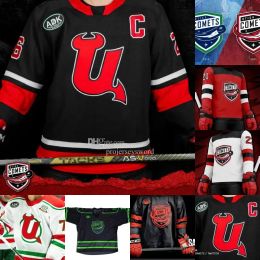 Benutzerdefiniertes Utica Comets-Trikot Ryan Schmelzer Joe Gambardella Isaac Poulter Michael Vukojevic Tyler Wotherspoon Shane Bowers Robbie Russo Shane