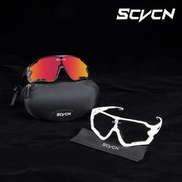 Sunglasses Outdoor Sports Photochromic Cycling Sunglasses for Men MTB Bicycle Glasses UV400 Women Running Drving Bike Goggles 1lens