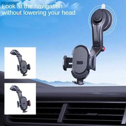Cell Phone Mounts Holders 2023 Universal Sucker Car Phone Holder 360 Windshield Car Dashboard Mobile Cell Support Bracket For 4.0-6 Inch Smartphones V1H1 YQ240110