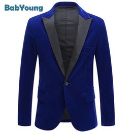Men's Fashion Trend Velvet Groom Tuxedo Slim Fit Wedding Party Dress Business Casual Suit Jacket Banquet Single Blazers Coat 240110