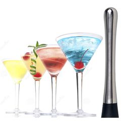 Bar Tools Stainless Steel Cocktail Muddler Mixer Barware Mojito Diy Drink Fruit Ice Drinking Tool Drop Delivery Home Garden Kitchen D Dhld4