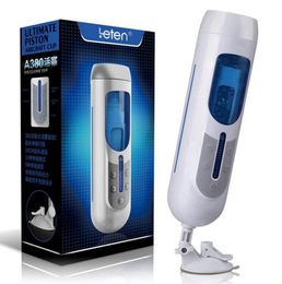 Leten A380 Automatic Male Masturbator 10 Kinds Modes High speed Piston Artificial Vagina Cunt Voice Interaction Sex Toys for Men Y2469079