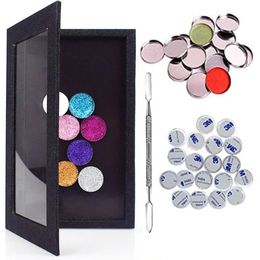 Sets Empty Magnetic Eyeshadow Palette Makeup Large Eye Shadows Storage Box Bling Glitter Easy to Carry Blusher Lipstick Lip Gloss