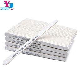 200 PcsLot Professional 100 180 240 Nail File Buffer Acrylic Gel Polish Grey Sanding Files Emery Board Manicure Nail Art Tools 240109