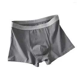 Underpants Mens Cotton Comfortable Soft Underwear U Pouch Boxers Briefs Solid Color Breathable Shorts Low Waist Casual Homewear