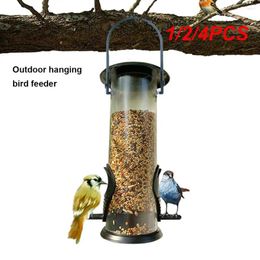 Other Bird Supplies 1/2/4PCS Hanging Feeder Outdoor Balcony PVC Metal Plus Plastic Birds Accessoires