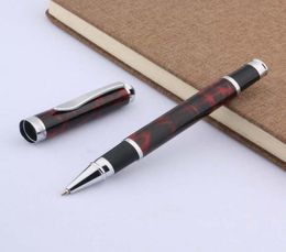 Writing Business pen metal silver Stationery Ice flower red rollerball Pen2583698