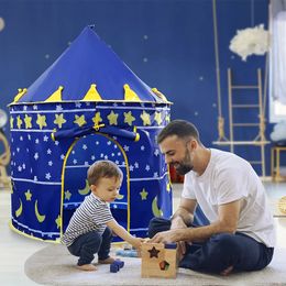 Portable Tent Pool Tipi Tent Infant Children Games Play Tent Princess Prince Room Funny Zone Indoor Outdoor Playhouse Castle Toy 240109