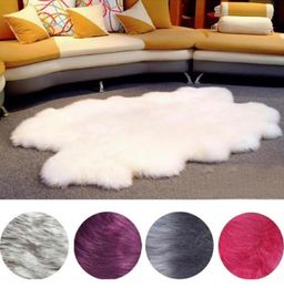 Winter Solid Colour Washable Soft Rug Carpet Floor Bed Mat Living Room Decoration6760378