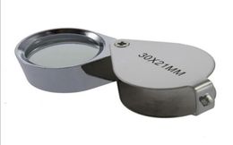 Retail Package 30 x 21 mm Jewellers Eye Magnifying Glass Magnifier Loupe Pocket Loupes4456178