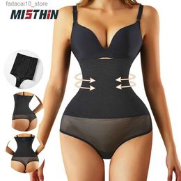 Waist Tummy Shaper MISTHIN Women Sexy High Waist Thongs Seamless Control Panties Underwear Intimate Lingerie Shapewear Slimming Flat Belly Briefs Q240110