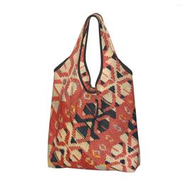 Shopping Bags Retro Bohemian Turkish Ethnic Kilim Women Portable Large Capacity Grocery Persian Tribal Carpet Shopper Tote