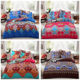 Bedding sets Nordic Sling Bed 150 Bedding Set Solid Purple Duvet Cover Set Quilt Cover Full King Queen Size Bed Sheet Set Comforter Sets J240110