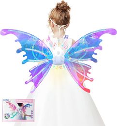Electric Fairy Wings for Girls - Light Up Butterfly Elf Wings with