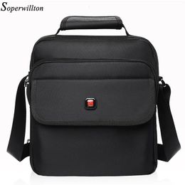 Soperwillton Men's Bag Handbag Waterproof Heavy Protective Cotton Oxford Men Messenger Bags Shoulder Male Female 1057 240110