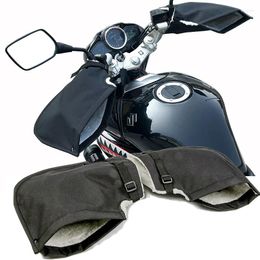 Cycling Gloves Winter Windproof Motorcycle Handlebar Muffs Waterproof Warm Velvet Covers For Scooter Accessories