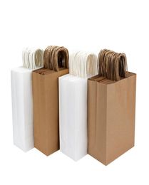 High Quality Kraft Paper Bag With Handles White Gift Packaging Bags For Wedding Birthday Party Jewellery Paper Bags Shopping Bags SN6920595