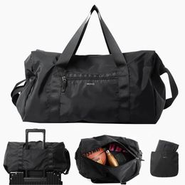 Oxford Foldable Travel Duffel Bag for Men 37L Waterproof Sports Tote Gym Shoulder Weekender Overnight Bags Large Capacity 240109