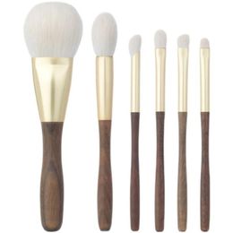 Brushes Professional Handmade Makeup Brushes Set Soft Saibikoho Goat Hair Powder Eye Shadow Brush Green Ebony Handle Make Up Brush Kit