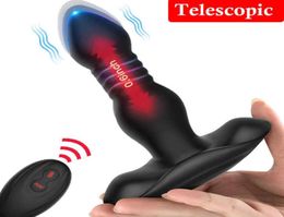 3 Speeds Automatic Telescopic Male Prostate Massager Wireless Remote Control Thrusting Butt Plug Anal Vibrator Sex Toys For Men 212048495