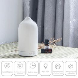 Ceramic Aroma Diffuser Automatic Small Humidifier el Air Fresh Essential Oil Timing Colourful Lights Diffuser 240109