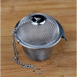 Tea Strainers 200Pcs Stainless Mesh Ball Reusable Strainer Herbal Locking Filter Infuser Spice Drop Delivery Home Garden Kitchen Din Dhglx