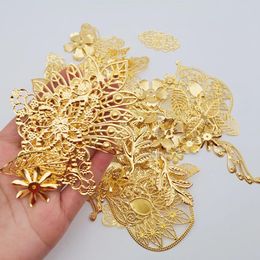 Jewelry 20 Gram Mix Style Filigree Flower Slice Metal Crafts Charms Wraps Connectors Embellishments Diy Handicraft Scrapbooking Jewelry