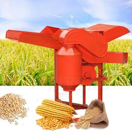Small Multi Crop Thresher For Rice Paddy Wheat Multifunction Soybean Sorghum Millet Shelling Threshing Machine Driven By Motor