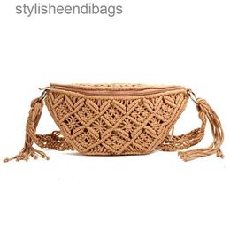 Shoulder Bags Waist bag cotton woven outdoor wallet summer new wild personality fashion handbagstylisheendibags