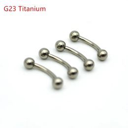 50Pcs G23 Eyebrow Ring Curved Barbell Ball Banana Fashion Body Piercing Jewelry 16G 8mm 10mm 12mm Lead free nick 240109