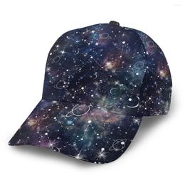 Ball Caps CINESSD 2024 Summer Unisex Outdoor Sport Sunscreen Baseball Hat Running Visor Cap Space Starry Sky