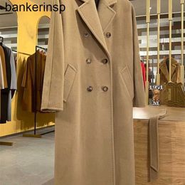 Luxury Coat Maxmaras 101801 Pure Wool Coat Winter 13 Classic Full Colour Double breasted Cashmere Coat Outline High end Mid length Outwear for WomenY0M4