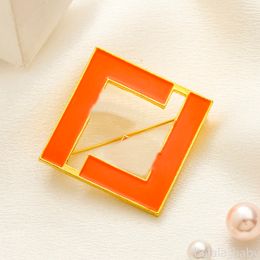 Designer Brooches Pins Brand F Letter 18K Gold Brooch Pins Luxury Diamond Brooch Women Jewellery Party Gift