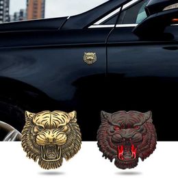 Creative 3D Zinc Alloy Tiger Head Car Body Stickers Fender Emblem Badge Rear Trunk Hood Decals For Car Motor Styling Accessories