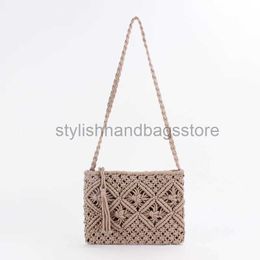 Shoulder Bags Tassels Handle Messenger Bag Cotton Strap Cotton Bag Crossbody Shoulder Hand Strap Handmade Weaving Bag women Woven Handbagstylishhandbagsstore