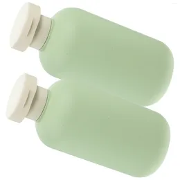 Liquid Soap Dispenser 2pcs Refillable Travel Bottles Toiletries Lotion Container Squeeze For Shampoo Conditioner(200ml)