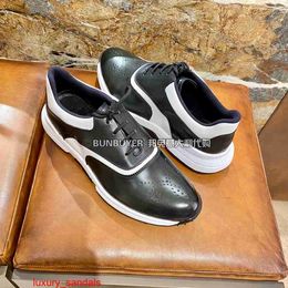 Playoff Leather Sneaker BERLUTI Men's Casual Shoes Berluti 23 Spring/summer Swing Venice Convertible Leather Golf Sports Men's Shoes HBAV