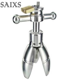 Anal Stretching open tool Adult SEX Toy Stainless Steel Anal Plug With Lock Expanding Ass Appliance Sex Toy Drop Y18920024515971