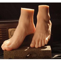 Newest Big Style Male Mannequin Foot Silicone Realistic Foot Model Mannequin 204V