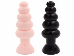 Soft Differentsize Anal beads with Suction Cup Large Butt Plug Anal Plug Prostate Adult Sex Toys for Men Gay Woman Erotic Toys Y19350077