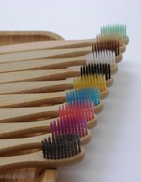 DHL Contracted Colorful Natural Bamboos Toothbrush Set Softs Bristle Charcoal Teeth Whitening Bamboo Toothbrushes Soft Dental Oral4499801