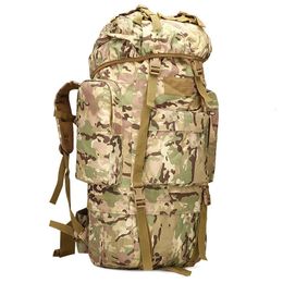 Large Capacity Backpack 65L Military Tactical Backpack Camouflage Waterproof Men Bag For Outdoors Hiking Camping Travel Bags 240110